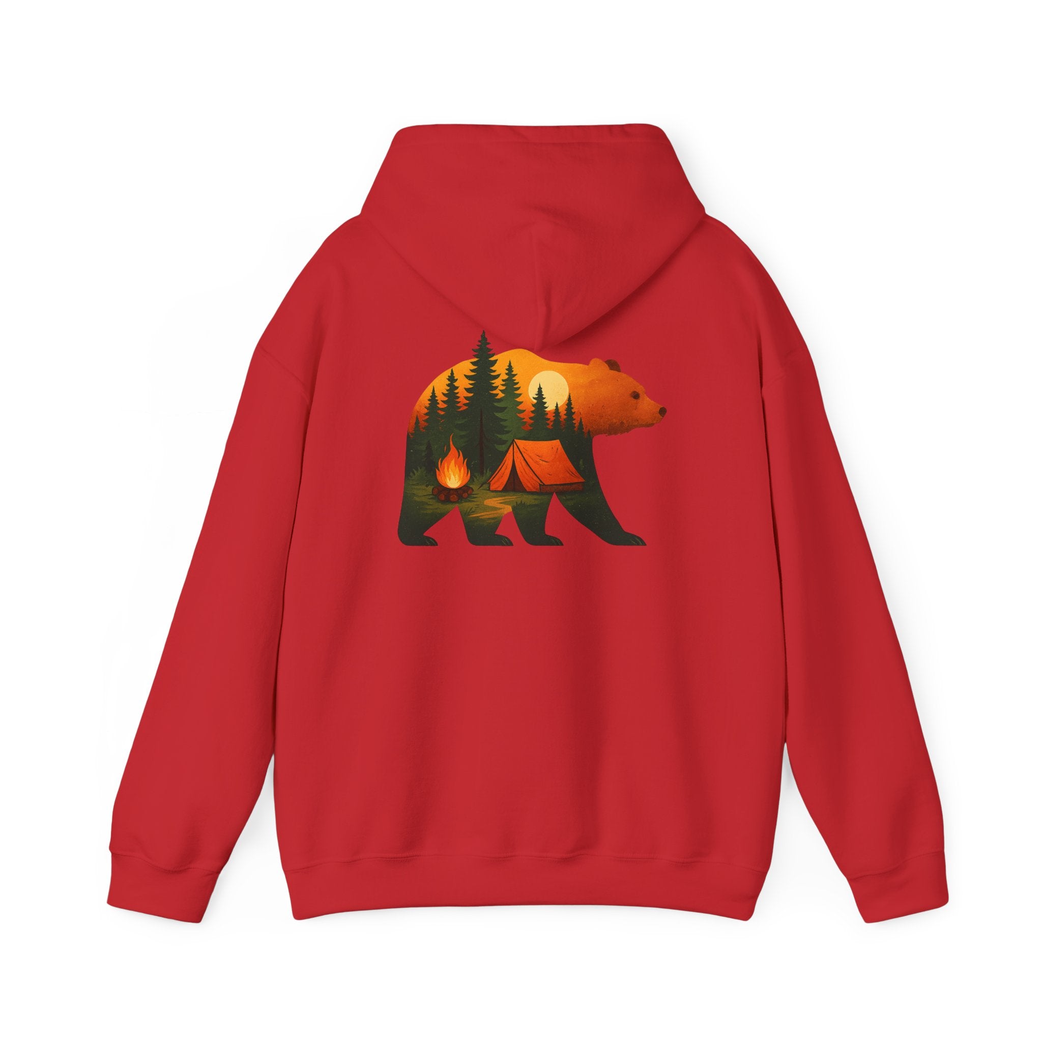 Nature-Inspired Bear Hoodie, Camping Gift, Cozy Sweatshirt for Outdoors Lovers, Adventure Apparel, Unisex Hooded Top