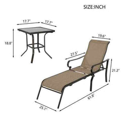 3-piece Set Of Terrace Lounge Chairs - Wild Gear Fusion