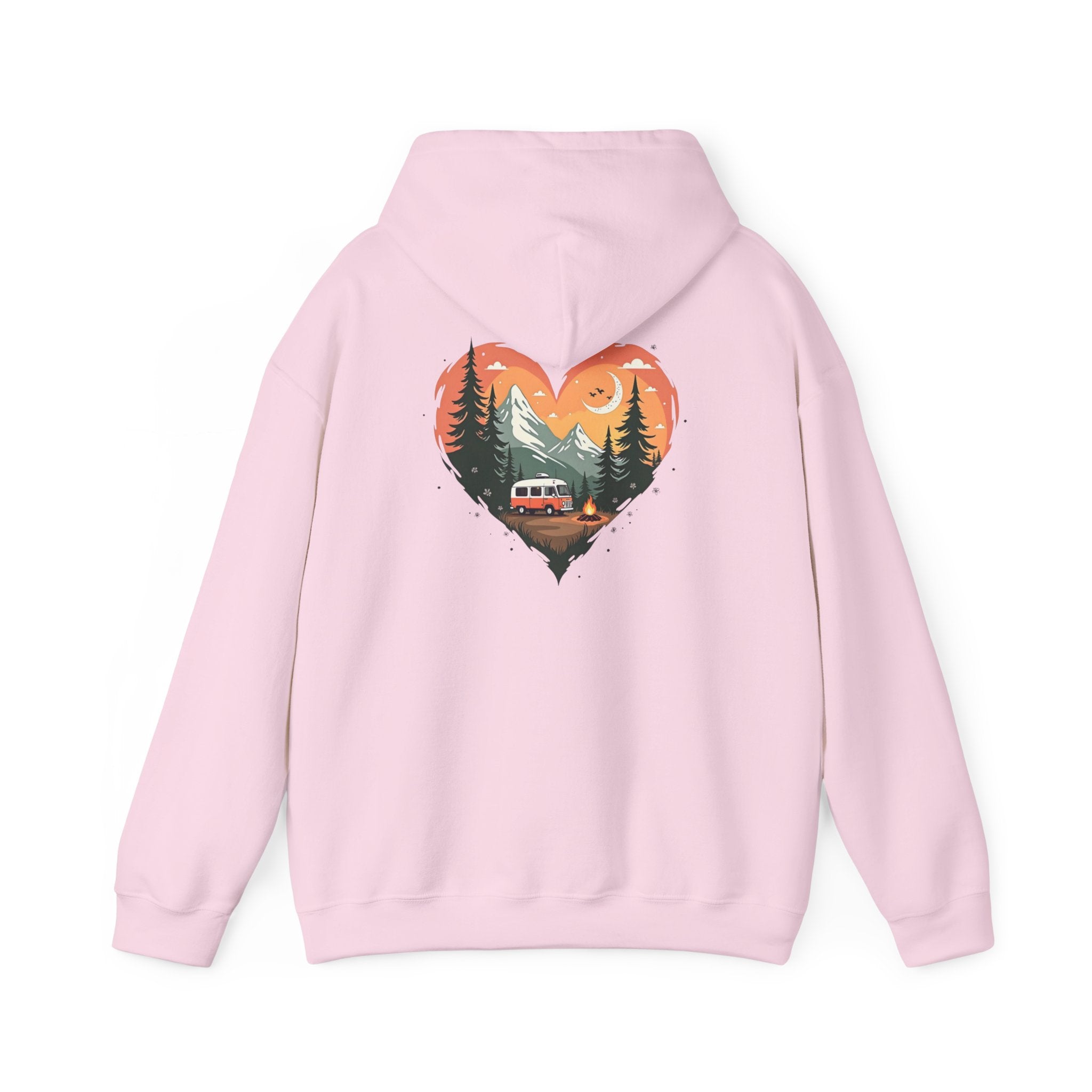 Nature Lover's Heart Hoodie, Cozy Outdoor Sweatshirt, Gift for Adventurers, Camping Apparel, Fall Fashion, Unisex Hooded Sweatshirt
