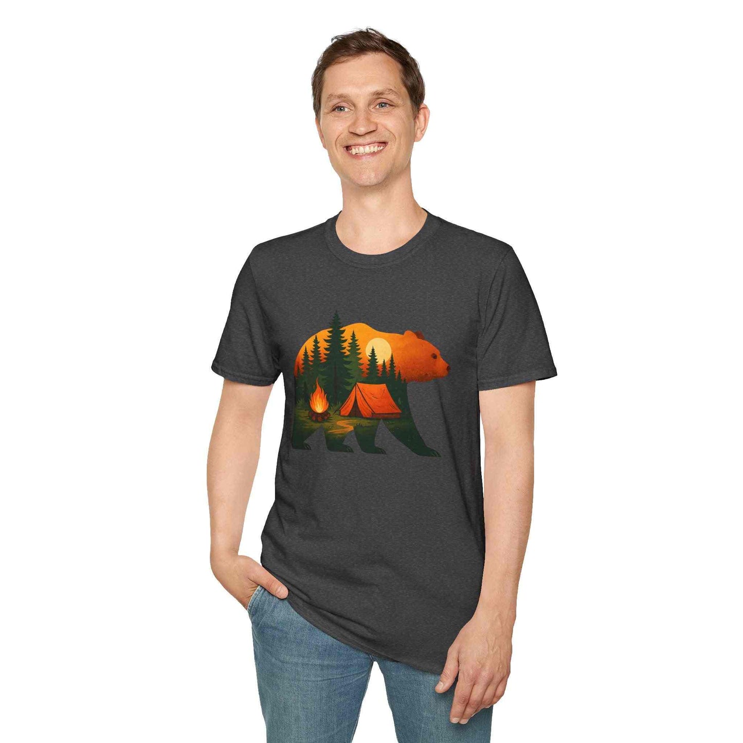 Nature-Inspired Bear Silhouette T-Shirt for Outdoor Lovers | Gift for Campers, Adventure Enthusiasts, Nature Walks, Hiking, [...]