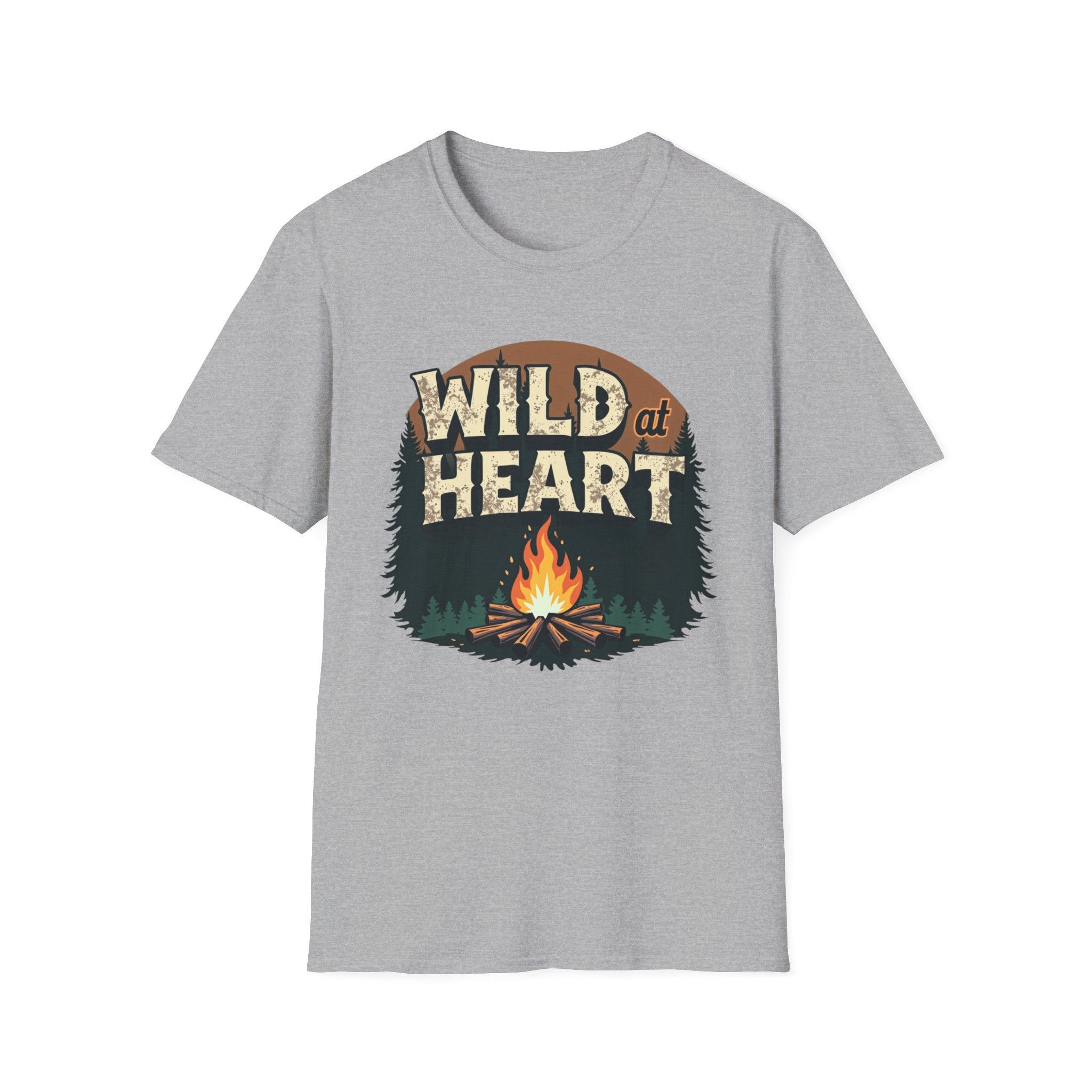 Wild at Heart Camping T-Shirt, Adventure Shirt, Nature Lover Tee, Gift for Campers, Unisex Outdoor Fashion