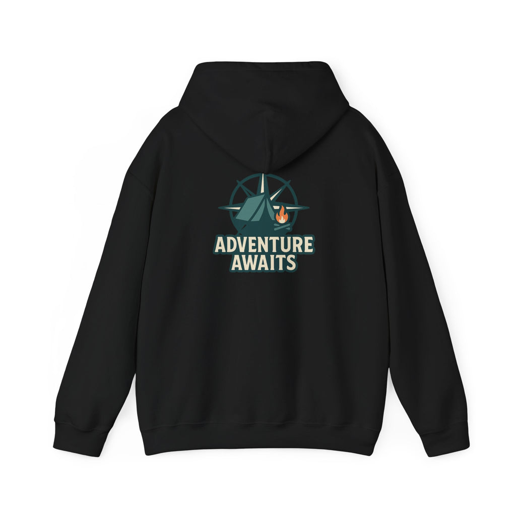 Adventure Awaits Unisex Hoodie - Cozy Outdoor Sweatshirt, Camping Apparel, Gift for Adventure Lovers, Travel Hoodie, Casual Wear