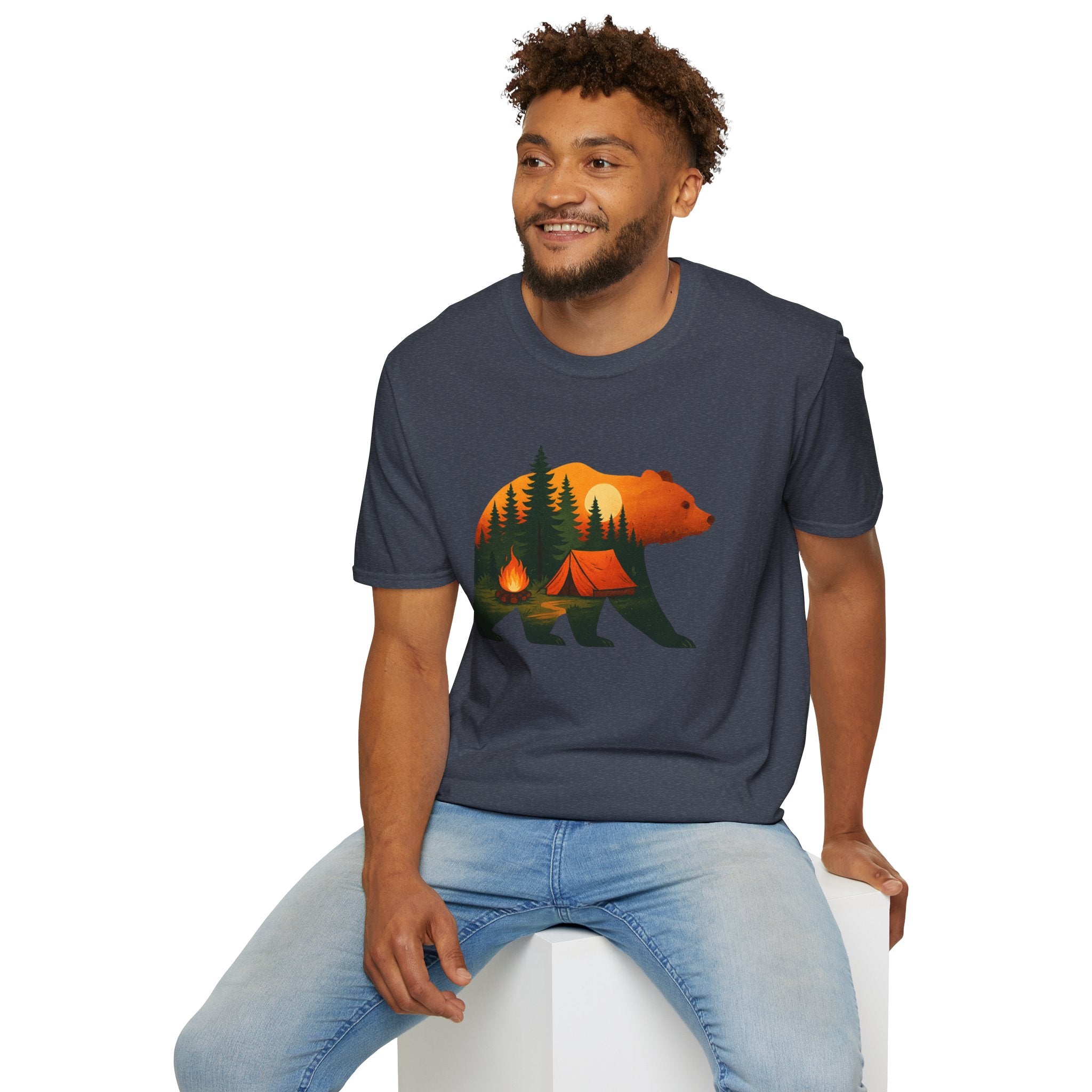 Nature-Inspired Bear Silhouette T-Shirt for Outdoor Lovers | Gift for Campers, Adventure Enthusiasts, Nature Walks, Hiking, [...]