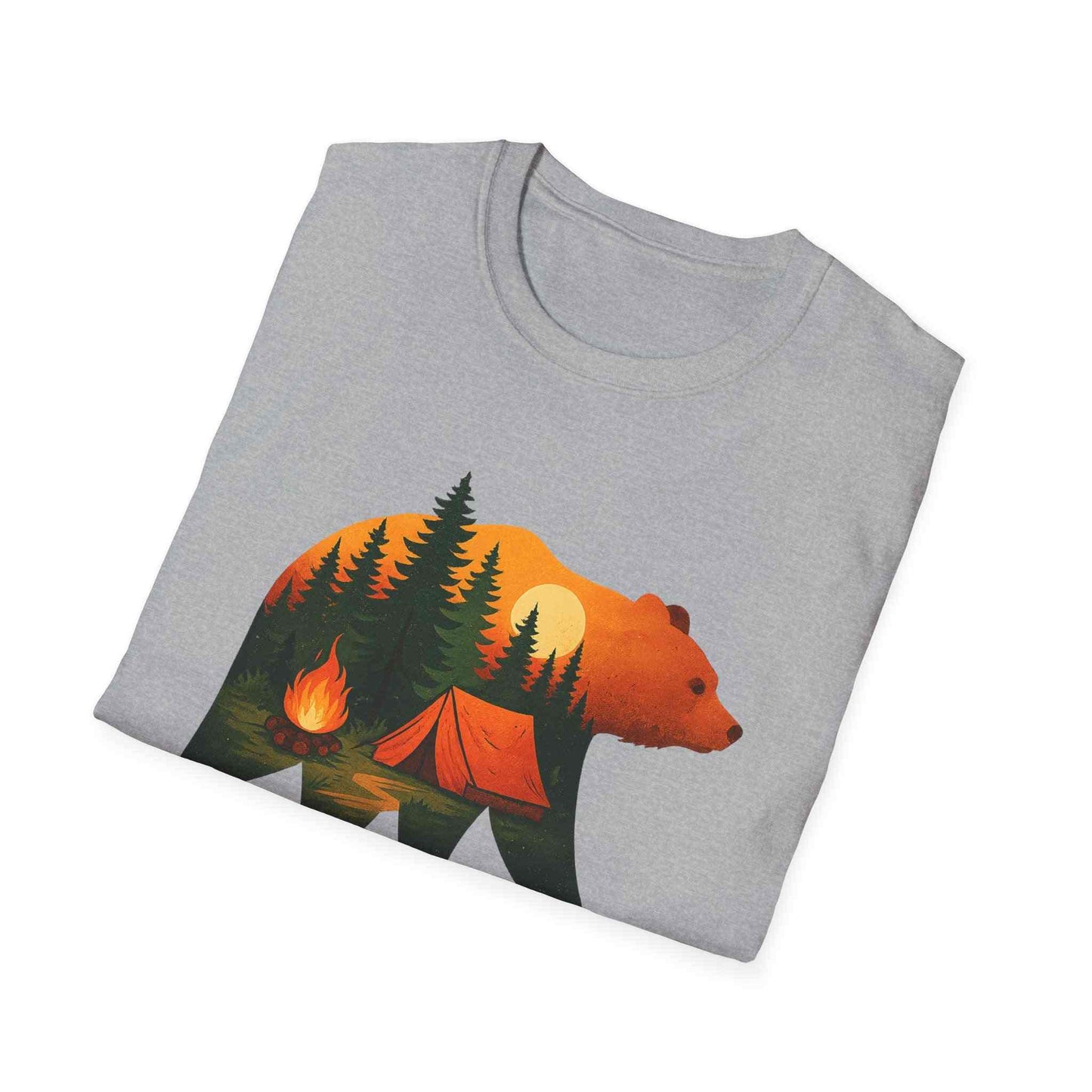 Nature-Inspired Bear Silhouette T-Shirt for Outdoor Lovers | Gift for Campers, Adventure Enthusiasts, Nature Walks, Hiking, [...]
