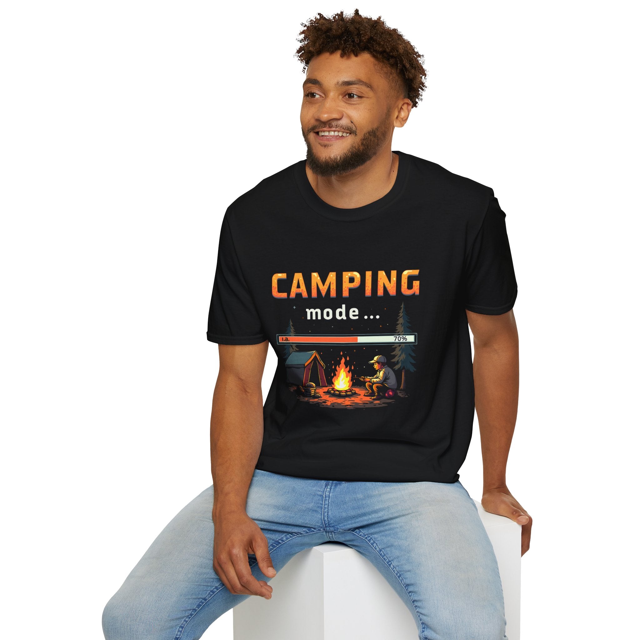 Camping Adventure Unisex Softstyle T-Shirt | Outdoor Lovers, Nature Enthusiasts, Camping Gift, Summer Wear