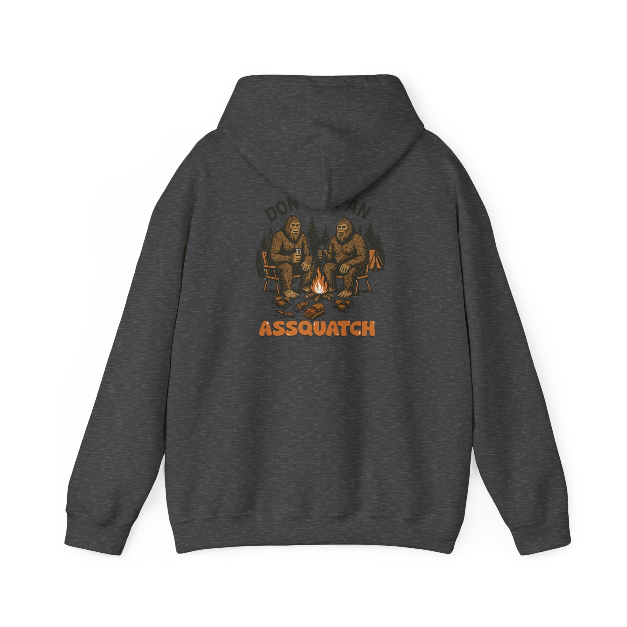Cozy Bigfoot Hoodie - Unisex Heavy Blend Sweatshirt, Outdoor Adventure Shirt, Campfire Apparel, Gift for Nature Lovers, Sasquatch Themed