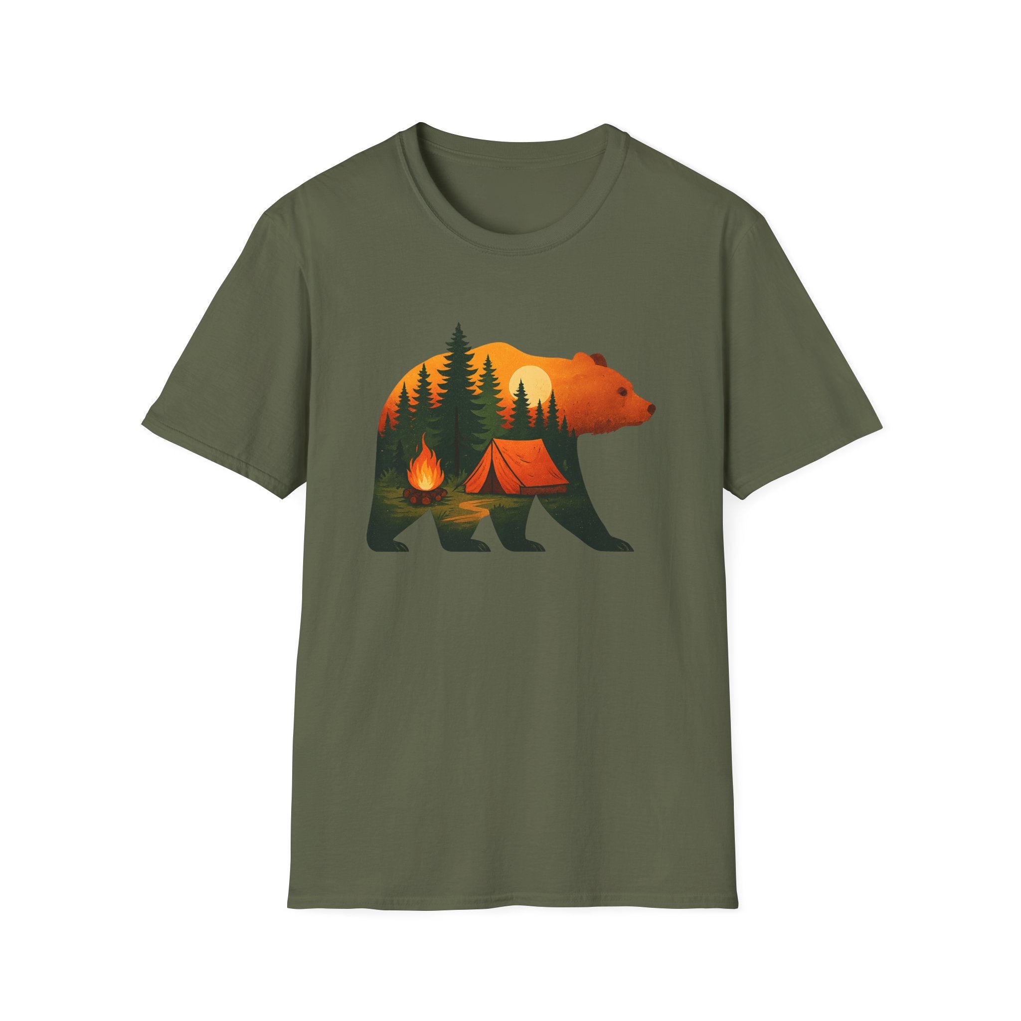 Nature-Inspired Bear Silhouette T-Shirt for Outdoor Lovers | Gift for Campers, Adventure Enthusiasts, Nature Walks, Hiking, [...]