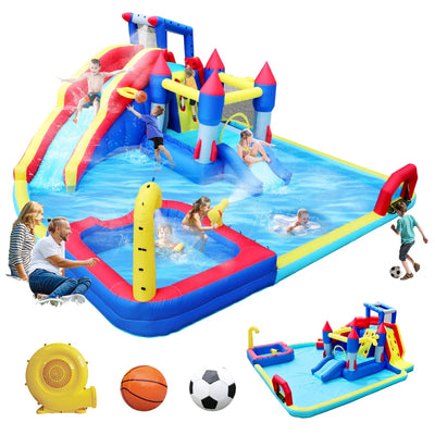 Inflatable slide water