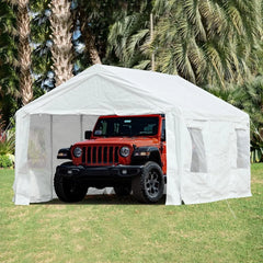 20 x 12 FT. Vehicle Carport Canopy Portable Garage Party Canopy Tent Boat Shelter, Heavy Duty Metal Frame - Wild Gear Fusion