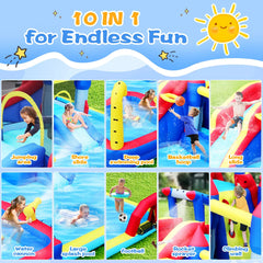 Inflatable slide water