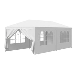 10x30 FT Outdoor Party Canopy Tent with 8 Removable Sidewalls, Waterproof Canopy Patio Wedding Gazebo, Black Party Canopy - Wild Gear Fusion