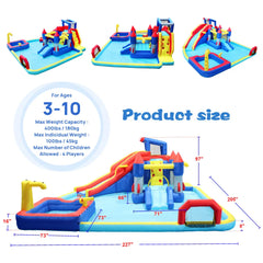 Inflatable slide water