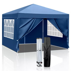 10x30 FT Outdoor Party Canopy Tent with 8 Removable Sidewalls, Waterproof Canopy Patio Wedding Gazebo, Black Party Canopy - Wild Gear Fusion