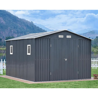 10x12x7.5 FT Outdoor Storage Shed, shed 2 Clear Panels Hinged...