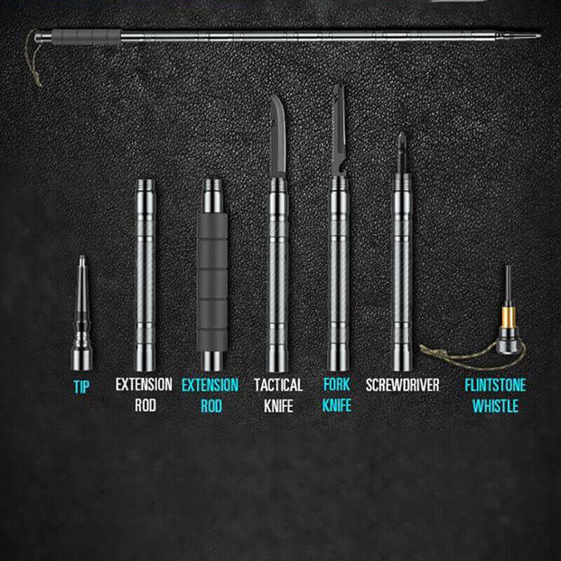 Multifunctional Hiking Trekking Poles Lightweight Collapsible Walking Stick